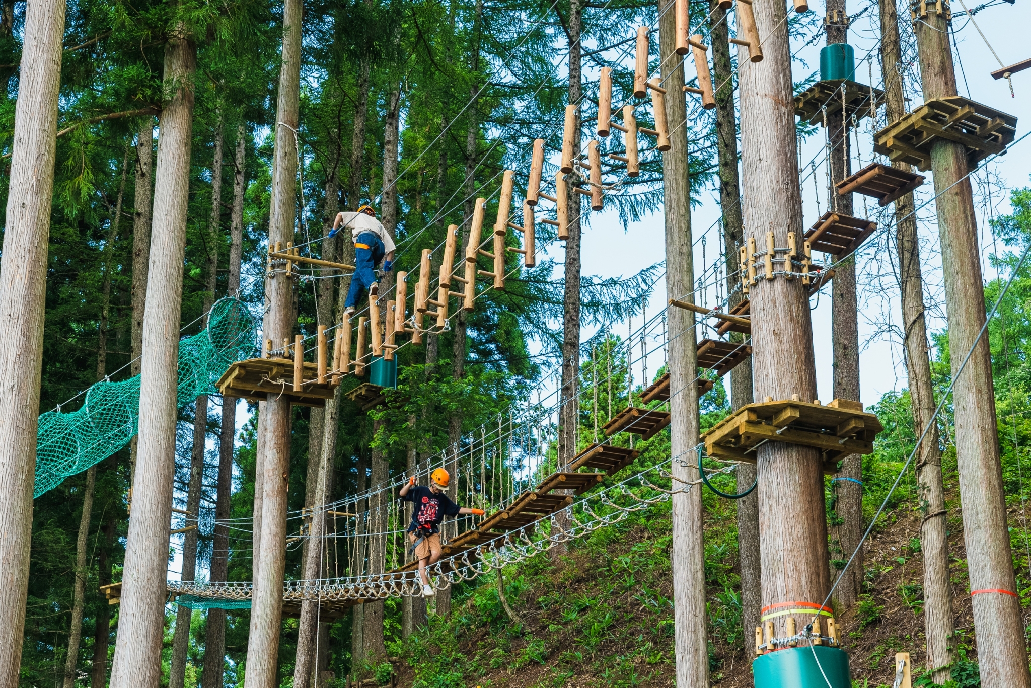 Using both your body and brain! Go to an adventure 20m above the ground! Join us at Washigatake Alps Adventure from France! image