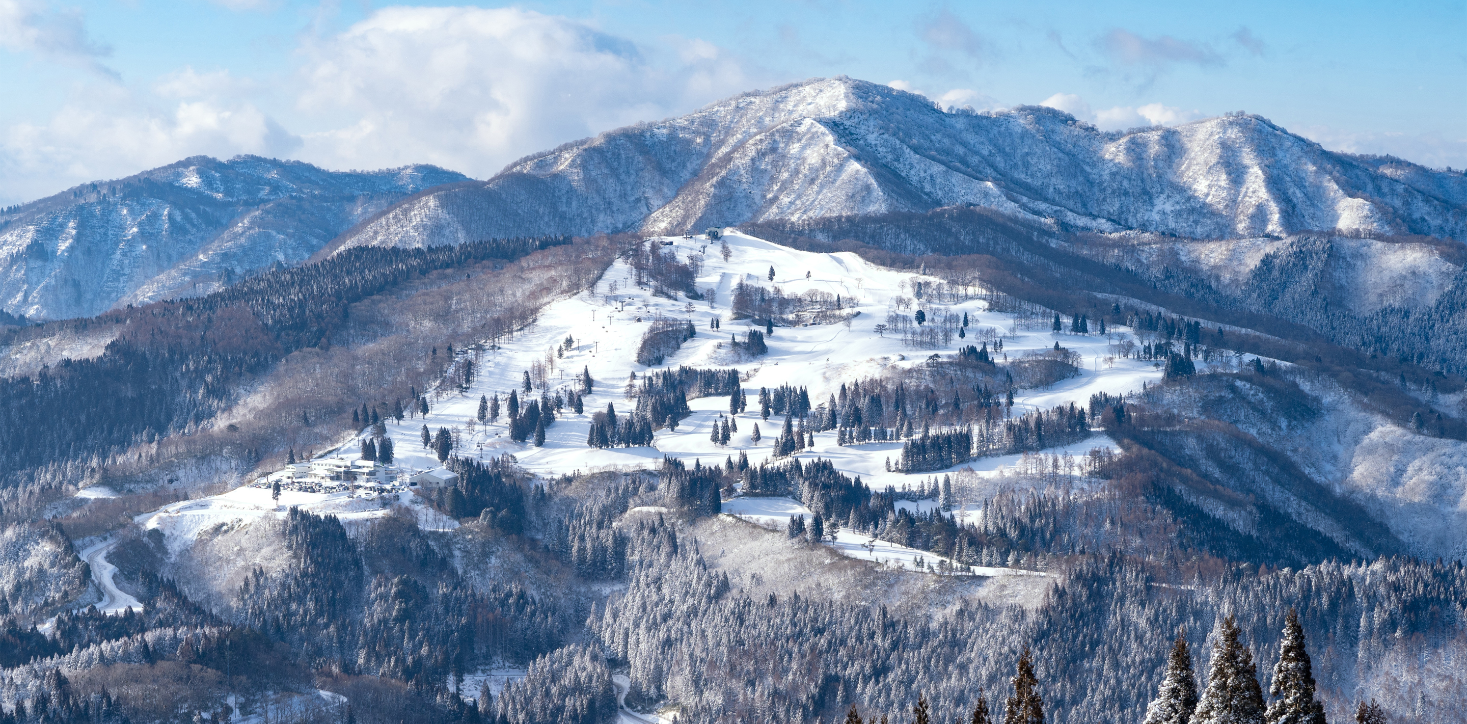 Largest skiing resort in western Japan Have fun at this world of snow!